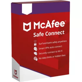 Licență McAfee Safe Connect VPN (5 dispozitive   1 an) (EU)